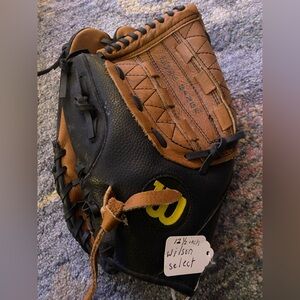 Wilson Select Black and Tan Baseball Glove- left hand